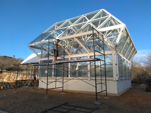 Silicone elastomeric on the Test Module at SAM, Biosphere 2