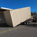 Shipping container arrives to SAM at Biosphere 2