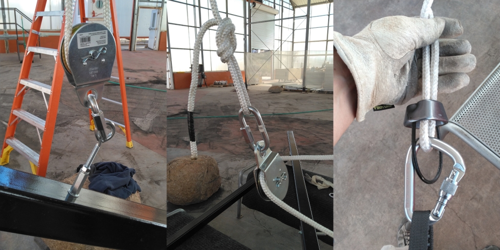 SAM Reduced Gravity Simulator being installed at its final position.